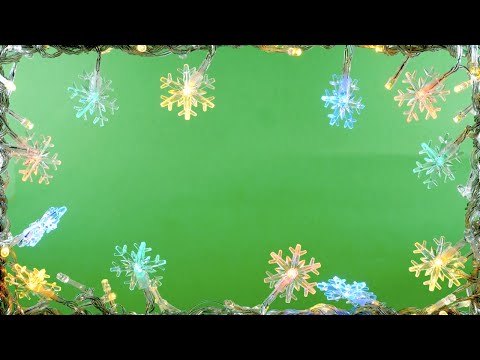 Christmas Light Five Frame Green Screen Background I Christmas Light Green Screen Royalty Free Video