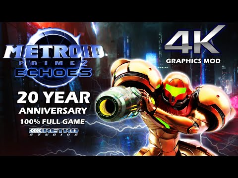 Metroid Prime 2 Echoes: 20th Anniversary Full Game 100% Playthrough 4K HD Textures Graphics Mod