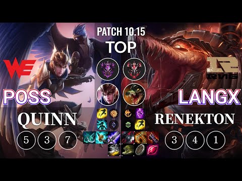 WE Poss Quinn vs RNG Langx Renekton Top - KR Patch 10.15