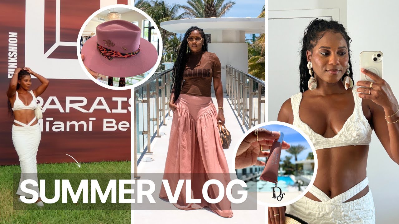 ☀️ SUMMER OUTFITS FOR SWIM WEEK 2025 VLOG! Glowy Summer Makeup & Summer Fashion Try On Haul ☀️