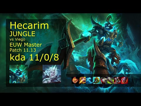 Hecarim vs Viego Jungle - EUW Master 11/0/8 Patch 11.13 Gameplay