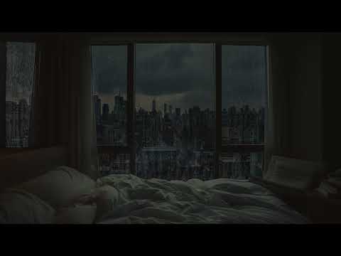 Sleep within 5 minutes | Rain pouring down the window of New York - The sound of rain lulls sleep