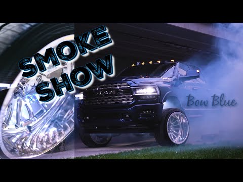 2020 Ram Limited 3500 Mega Cab 🌪⛩Bow Blue Smoke Show in China-Town⛩🌪 Lifted & Stanced .