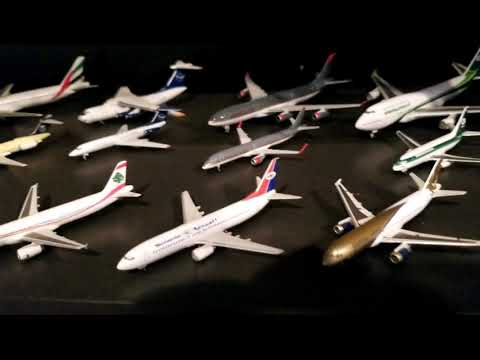 Model airplane collection. 1/500, 1/400 and 1/200