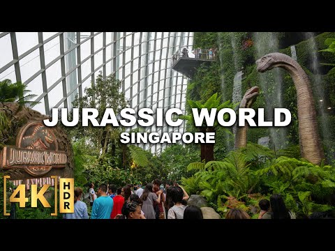 The New JURASSIC WORLD: THE EXPERIENCE in Singapore! Full Walking Tour | Gardens by the Bay