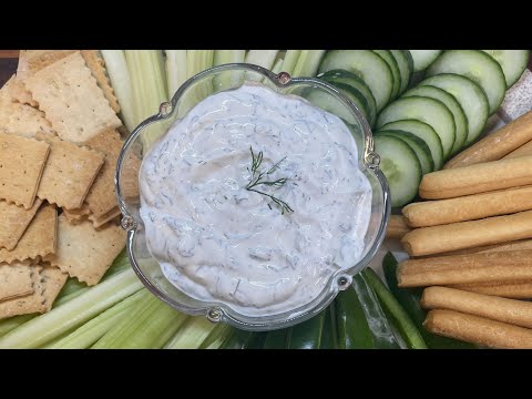 Creamy Dill Dip For Chips, Crackers, Breadsticks & Veggies I Greek Yogurt Dill Dip by Gastro Guru