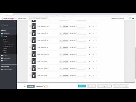 Prestashop: Artikel mit Varianten einstellen! Artikel in verschiedenen Größen oder Farben verkaufen!