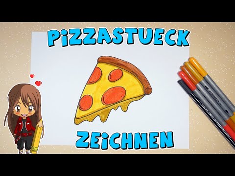 Pizza einfach malen für Kinder | ab 6 Jahren | Malen mit Evi | deutsch