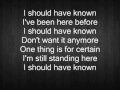 I Should Have Known-Foo Fighters lyrics