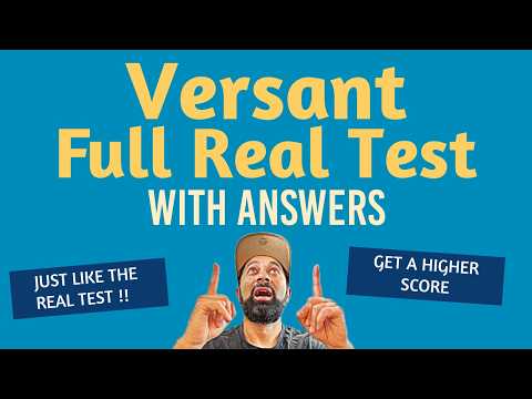 Real Versant Full Test with Answers Part 3 | 2025 Authentic Listening & Speaking Test
