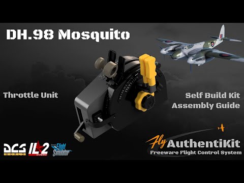 DH.98 Mosquito FB VI Throttle - AuthentiKit replica flight simulation controls  - Assembly Video