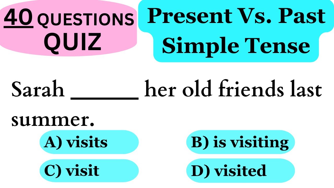 Present Simple Vs. Past Simple Tense | 40 Questions Quiz | Grammar Quiz