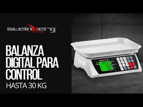 vídeo - Balanza digital para control - 30 kg / 1 g - 28,8 x 21,8 cm - LCD