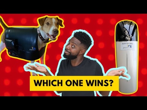 Video comparing red light therapy pads and handheld devices for dogs