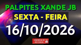 PALPITE DIA 16/10/2026 | JOGO DO BICHO TODAS AS LOTERIAS 
