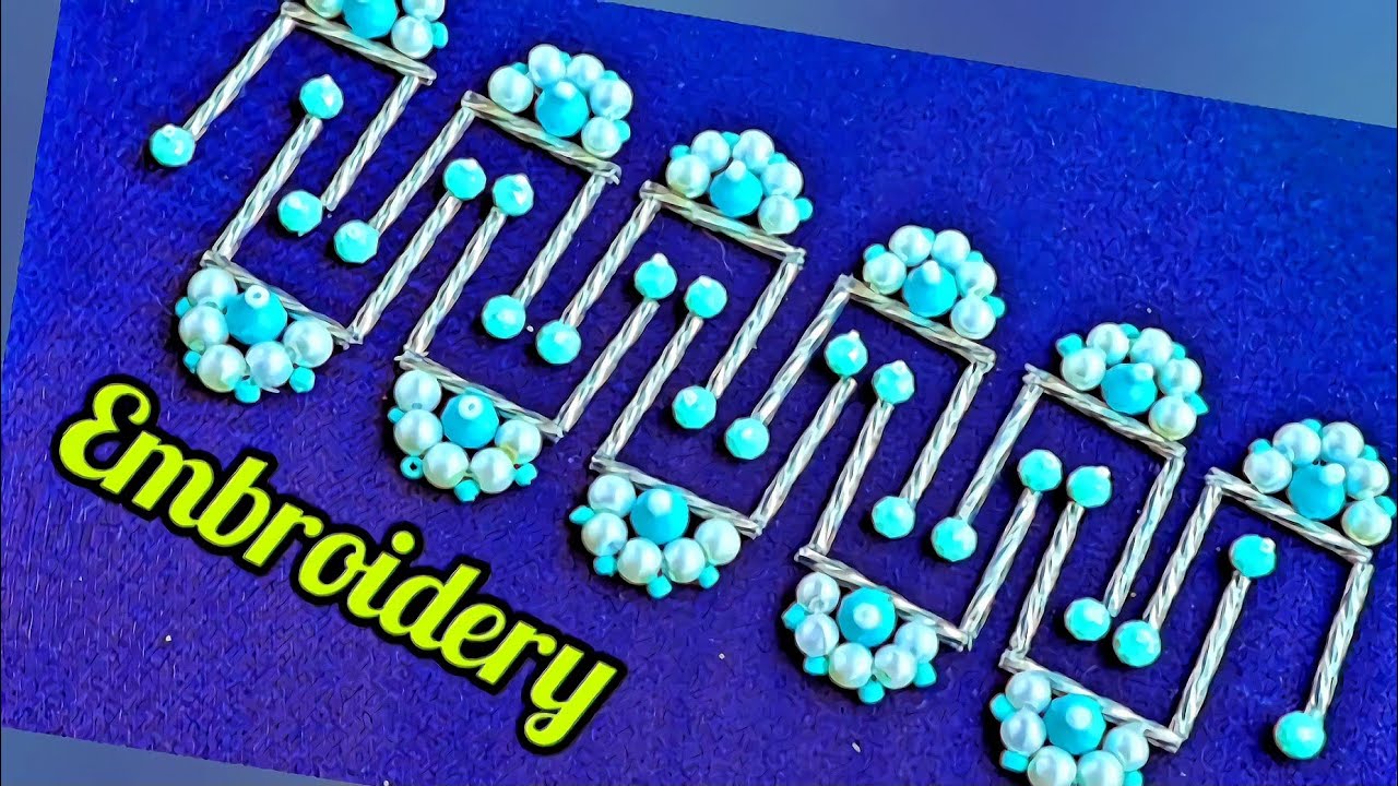 Fantastic embroidery border of clothes tutorial آموزش یک نمونه از حاشیه دوزی بسیار جذاب💥