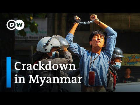 緬甸反軍政府抗議者被警方槍殺｜DW新聞網 (Myanmar anti-junta protesters shot dead by police | DW News)
