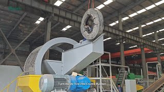 Turn Waste Tire into Crumb Rubber | Tyre Shredder and Steel Wire Separator