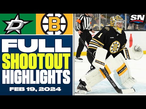 Dallas Stars at Boston Bruins | FULL Shootout Highlights - February 19, 2024