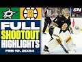 Dallas Stars At Boston Bruins FULL Shootout Highlights February 19 2024
