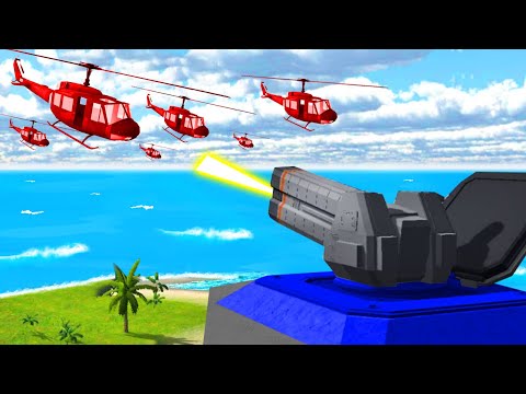 Defending My Heli Carrier From An UNSTOPPABLE INVASION!