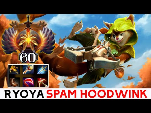 RANK 60. RYOYA SPAMMING THE NEW HERO HOODWINK! FALCON BLADE 1ST ITEM | DOTA 2 MICRO