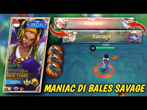 BRUNO VS MELISA MANIAC DI BALES SAVAGE BEST BUILD AND EMBLEM BRUNO PALING SAKIT 2022