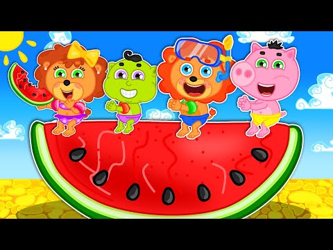 Aslan Yavrusu | Büyük bir dilim karpuz | Çocuklar için çizgi film