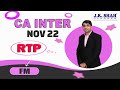 CA Inter RTP Nov 22 Financial Management