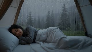 AJUSTE O VOLUME E DURMA EM 5 MINUTOS 😴 Som de Chuva Calmo na Barraca na Floresta a Noite com Trovões