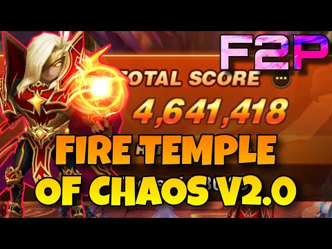 F2P FIRE TEMPLE OF CHAOS V2.O !!! SUMMONERS WAR
