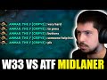 W33 Vs ATF Mid Lane First Pick Tiny Vs Last Pick Huskar