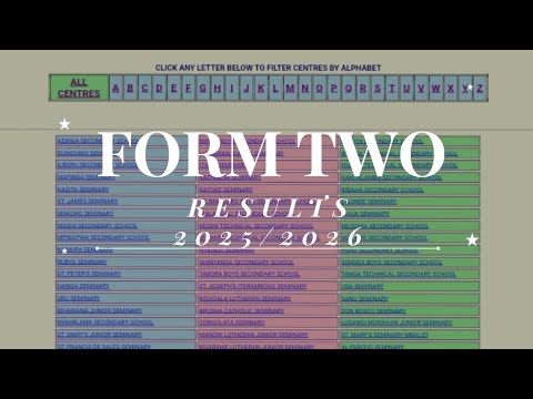 NECTA: MATOKEO YA KIDATO CHA PILI 2025/2026  - FORM TWO (FTNA) RESULTS 2025-2026