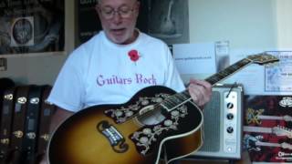 Video thumbnail for Gibson Bob Dylan SJ-200 Players Edition Acoustic Review by by Malcolm Kirk Music