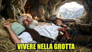 L'uomo che vive in una caverna tra le montagne