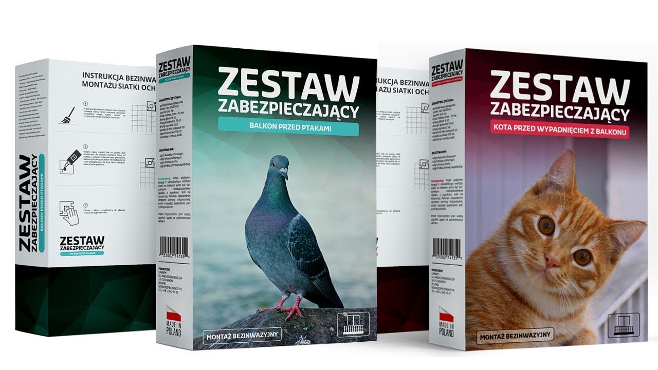 Montaż bezinwazyjny siatka na balkon. Montaż bez wiercenia siatka dla kota.