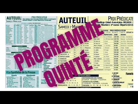 PROGRAMME QUINTÉ DU SAMEDI 07 MARS 2026 PRONOSTIC QUINTÉ GAGNANT DU JOUR HAIE LISTED