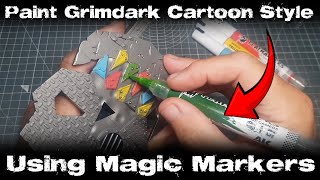 Use Marker Pens to Paint Grimdark Cartoon Style Terrain with the HALOT-X1