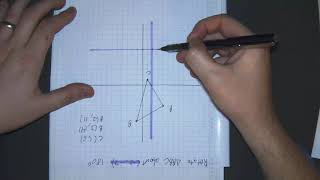 Rotate a Triangle About a Point not the origin 180 Degrees Visual