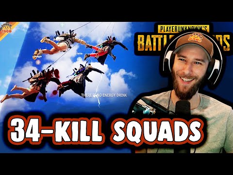 A 34-Kill Squads Slapper for chocoTaco, Halifax, HollywoodBob, & Swagger - PUBG Gameplay