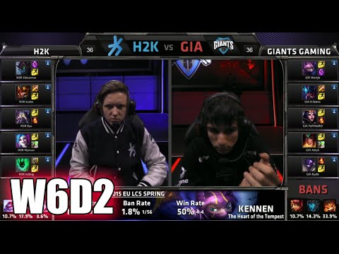 H2K Gaming vs GIANTS | S5 EU LCS Spring 2015 Week 6 Day 2 | H2K vs GIA W6D2G1 VOD