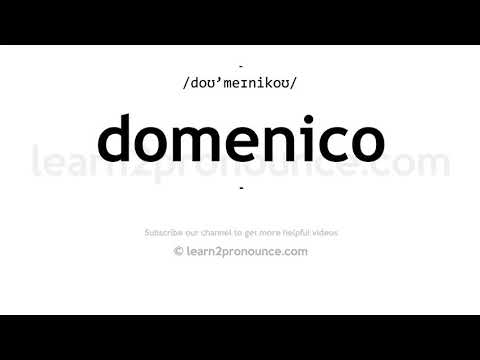 How to pronounce Domenico | English pronunciation