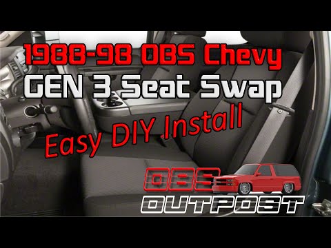 1988-99 Chevy GMC OBS Truck Seat Swap - Cheap DIY Upgrade to 2007-2013/14 GM Bucket Seats.