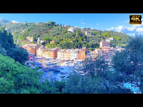 PORTOFINO - ONE OF THE MOST BEAUTIFUL VILLAGE IN THE WORLD - MOST BEAUTIFUL PLACE IN ITALY🇮🇹4K 60fps