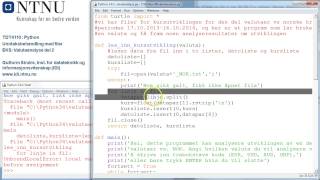 Python Unntaksbehandling med filer EKS Valutaanalyse Del 2