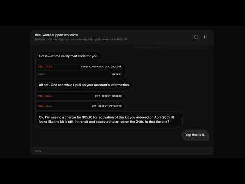 Grok Voice Think Fast 1.0 소개 영상