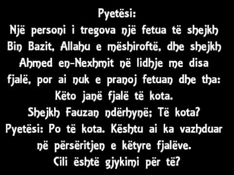 Hedhja poshtë e fjalëve të dijetarëve - Feuzan