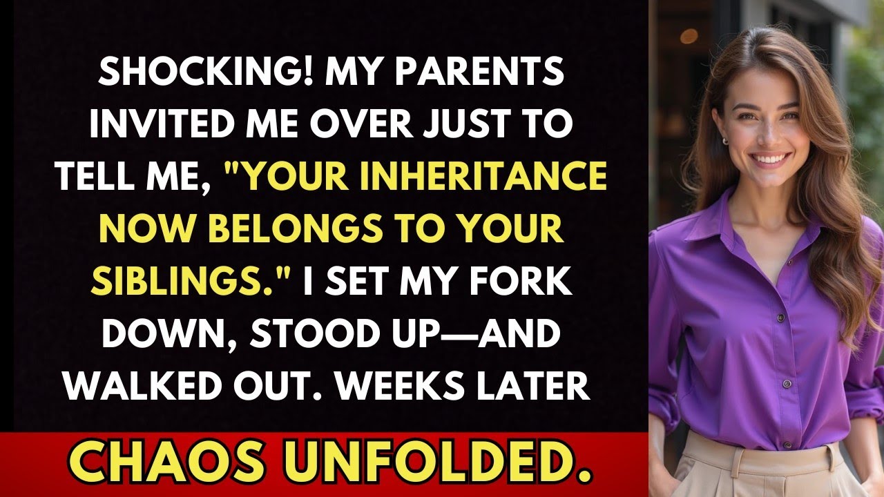 Shocking! My Parents Invited Me Over Just To Tell Me That My Inheritance Now Belongs To My Siblings.