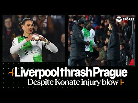 Salah returns but Konaté suffers injury blow as Liverpool hit five in Prague 😮‍💨 