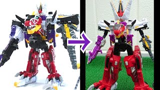 バクレツキョウリュウジンをミニプラとDXをミキシングし、劇中スーツ風にしたらかっこ良すぎた件【獣電戦隊　キョウリュウジャー】